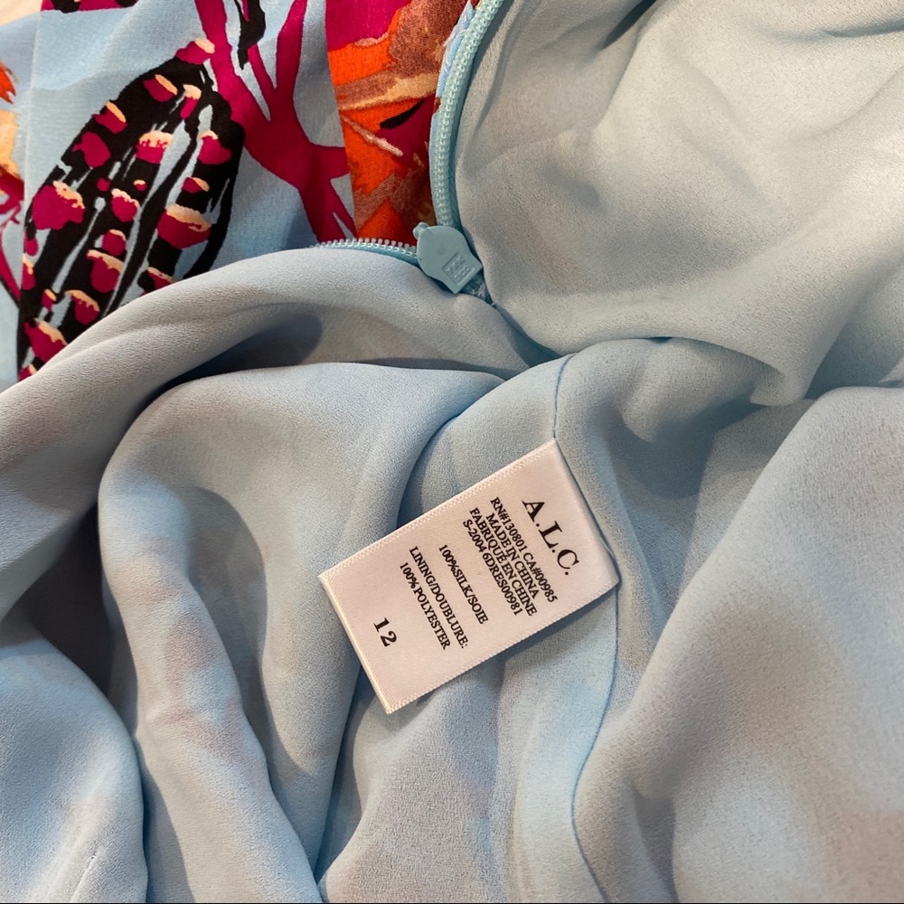 🌸 A.L.C. Rae Floral Dress 100% silk - Picture 9 of 11